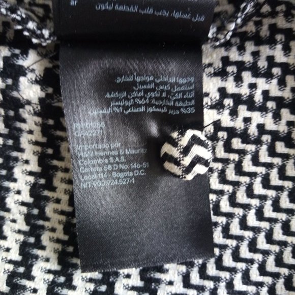 H&M Houndstooth Plaid 3/4 Sleeve Dress Size 6 - Picture 8 of 11